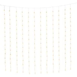 Konstsmide LED Lichtervorhang Tropfenform 400 Bernsteinfarbene Dioden Außen IP44
