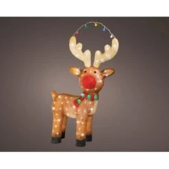Weihnachtsfigur Rentier Mit LED-Beleuchtung 61 Cm X 85 Cm