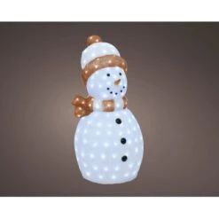 Weihnachtsfigur Schneemann Mit LED-Beleuchtung 49 Cm X 89 Cm