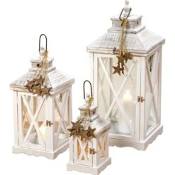 Laterne Stine Ca. 33 X 15 X 15 Cm Weiß