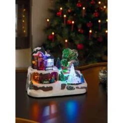 Konstsmide LED Szenerie Bahnhof Mit Kristallweihnachtsbaum 9 Lichter Bunt -Konstsmide Verkäufe 33 3446 000 led szenerie 3