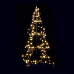 Weihnachtsbaum Klappbar Schwarz It 280 Warmweißen LEDs 180 Cm Höhe