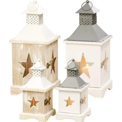 Laterne Kolding 25 - 44 Cm 2fach Sortiert Weiß 4 Laterne Kolding 25 - 44 Cm 2fach Sortiert Weiß – Bild 2