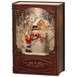 Konstsmide LED Wasserlaterne Schneemann Mit Kind Rot