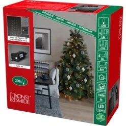 Konstsmide LED Baummantel 5 Stränge Mit 40 Bernsteinfarbene Dioden Mit Ring Ø 8