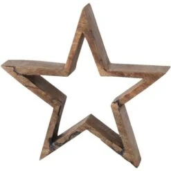 Deko-Aufsteller Percha Stern Mangoholz H 30 Cm 3er Set -Konstsmide Verkäufe 388624 3622 2.1