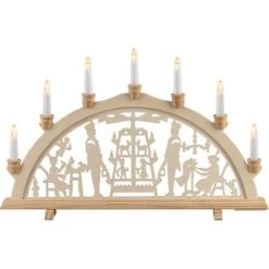 HGD Lichterbogen Pyramide 7-flammig Ca. 58 Cm X 4 Cm X 37 Cm