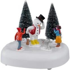 Lemax Weihnachtsdekoration Frosty Der Schneemann Sagt Hallo Mit 4,5 V Adapter