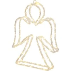 LED-Engel 32 Cm Silberfarben