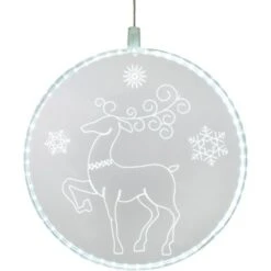 LED-Acrylscheibe Rentier 55 Kaltweiße LEDs Transparentes Kabel 300 Cm