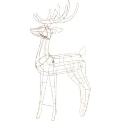 LED-Silhouette Rentier 110 Cm Metall Transparent