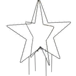 3D-Stern Mit LED-Lichterkette 86 Cm Schwarz