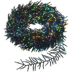 LED-Clusterlichterkette 1.920 LEDs Multi-Color Schwarzes Kabel 14,5 M