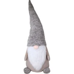 Stoff-Wichtel Stehend Mit Grauer Mütze