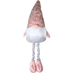 Stoff-Wichtel Stehend Ausziehbar Rosa-Weiß 160 Cm