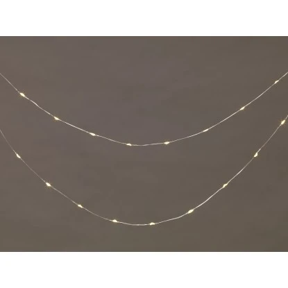 LED-Drahtlichterkette 320 LEDs Warmweiß Silbernes Kabel 35 M 5 LED-Drahtlichterkette 320 LEDs Warmweiß Silbernes Kabel 35 M – Bild 3