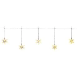 LED-Lichterkette Mit Schneeflocken 6,2 M