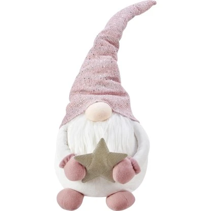 Stoff-Weihnachtsmann Sitzend Rosa-Weiß 69 Cm X 14 Cm X 24 Cm 3 Stoff-Weihnachtsmann Sitzend Rosa-Weiß 69 Cm X 14 Cm X 24 Cm