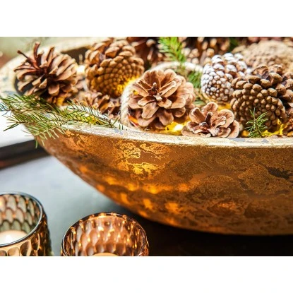 Metall-Glocke Goldfarben 4 Metall-Glocke Goldfarben – Bild 2