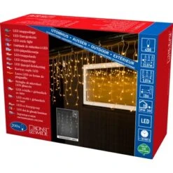 Konstsmide LED Lichtervorhang Eisregen Globes 200 Warmweiße LEDs Innen Und Außen -Konstsmide Verkäufe 533 Lichtervorhang Auen 01