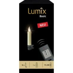 Lumix Basic Christbaumkerzen 10er-Set Mit Fernbedienung Warmweiß -Konstsmide Verkäufe 5460 lumix basic verpack 6