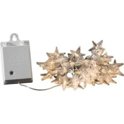 Konstsmide LED Lichterkette Acryl Stern 40 Warmweiße LEDs Timer Innen