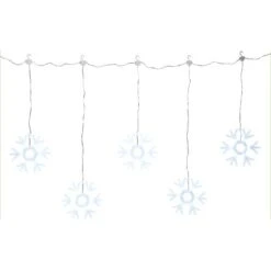 Schneeflockenvorhang 36 LEDs Kaltweiß