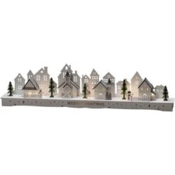 Konstsmide LED Holzsilhouette Dorf 10 Warm-Weiße Dioden