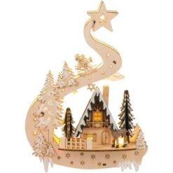 HGD Fensterlicht Winterwald Mit LED-Beleuchtung Ca. 21 X 7 X 30 Cm