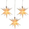 HGD LED-Sternenhänger Mit 3 Sterne Ø Je 12 Cm Weiß Für Außen