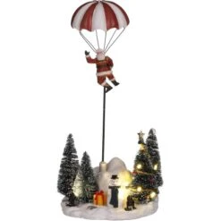 Luville Fallschirm Santa 13 Cm X 12,5 Cm X 29 Cm