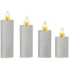 Fensteraufkleber Kerze Weiß Glitter Batterieb. 4 Stk. 22 X 29 Cm