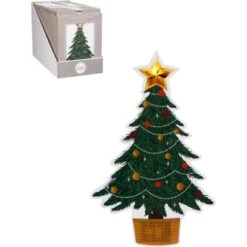 Fensteraufkleber Weihnachtsbaum Grün Batterieb. 29 X 22 Cm