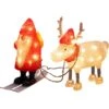 Konstsmide LED Acryl Weihnachtsmann Mit Rentier 40 Dioden Warmweiß