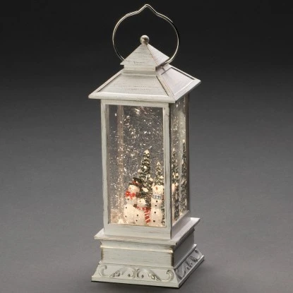 Konstsmide LED-Wasserlaterne Weiß Schneemänner Warmweiß Innen 3 Konstsmide LED-Wasserlaterne Weiß Schneemänner Warmweiß Innen