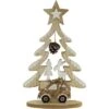 Weihnachtliches Dekoelement Baum Aus Holz Mit Auto Natur 17 Cm X 28 Cm -Konstsmide Verkäufe 826312 2856