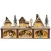 HGD Winterstadt Mit Sockel Und LED-Beleuchtung Ca. 45 X 11 X 34 Cm