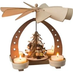 HGD Tischpyramide Winterkinder Ca. 16 X 12 X 19 Cm