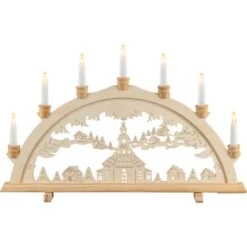 HGD LED-Lichterbogen Seiffener Kirche 7-flammig Ca. 58 X 4 X 37 Cm