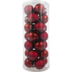 Vitbis Weihnachtskugeln Ø 6 Cm 28 Stück Bordeaux Mix