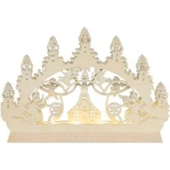 Saico Mini-Lichterbogen Seiffener Kirche LED-Stripe Und Timerfunktion 22 Mm X 14