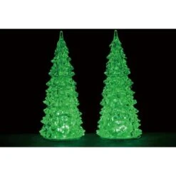 Weihnachtsdekoration Beleuchtete Weihnachtsbäume Transparent 2er-Set