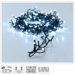 LED-Lichterkette 240 Kaltweiße LED Mit Sensor Für Innen Und Außen