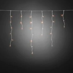 Konstsmide LED-Lichtervorhang Eisregen 80 Bernsteinfarbene LEDs Mit Lichtsensor