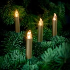 Lumix LED Mini Christbaumkerzen Superlight Gold 12er Basis-Set Innen Und Außen -Konstsmide Verkäufe t mini metallic bs gold 04